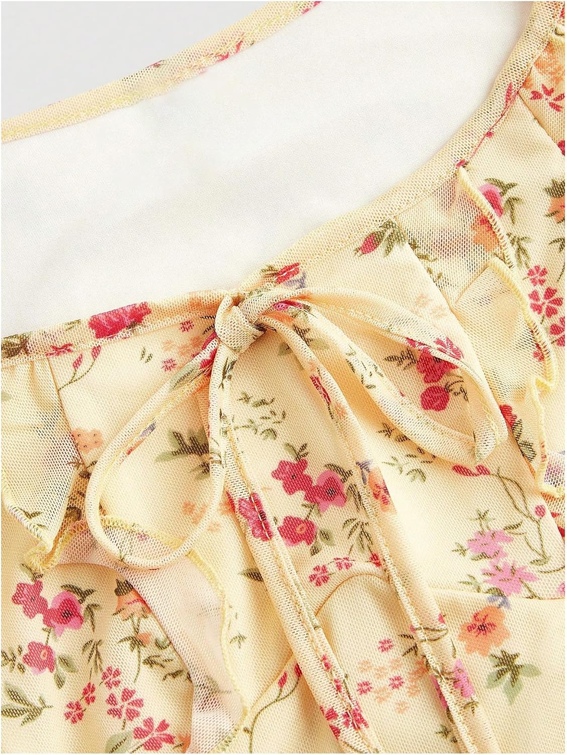 SOLY HUX Women's Vintage Floral Dress Summer Cap Sleeve Mini Dresses Going Out Beach Short Dress - Image 3