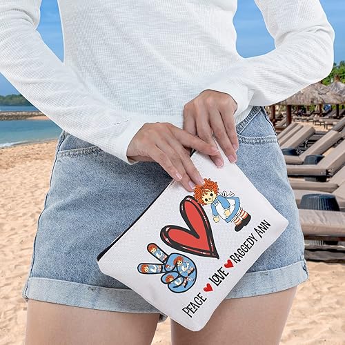 Miniatura 6 de WZMPA Linda bolsa de maquillaje cosmética para muñecas, regalo para fanáticos de la paz, muñeca de amor, bolsa de maquillaje con cremallera para