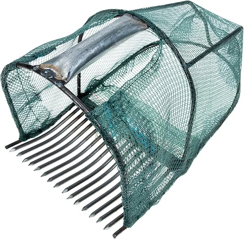 Cabilock Recogedor de arándanos con peine de acero inoxidable para recoger bayas, pala de recogedor de frutas, jaula para huerto, cesta de frutas,