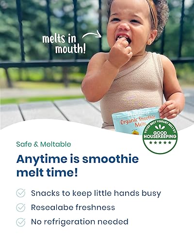 Miniatura 13 de Amara Smoothie Melts - Mezcla de bayas rojas - Refrigerios saludables que se derriten para niños pequeños, hechos con frutas y verduras, de yogur a