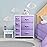 Sorbus Dresser with 7 Drawers - Furniture Storage Chest for Kids, Teens, Bedroom, Nursery, Playroom, Clothes, Toys - Steel Frame, Wood Top, Tie-dye Fabric Bins (7-Drawer, Pastel Purple)
