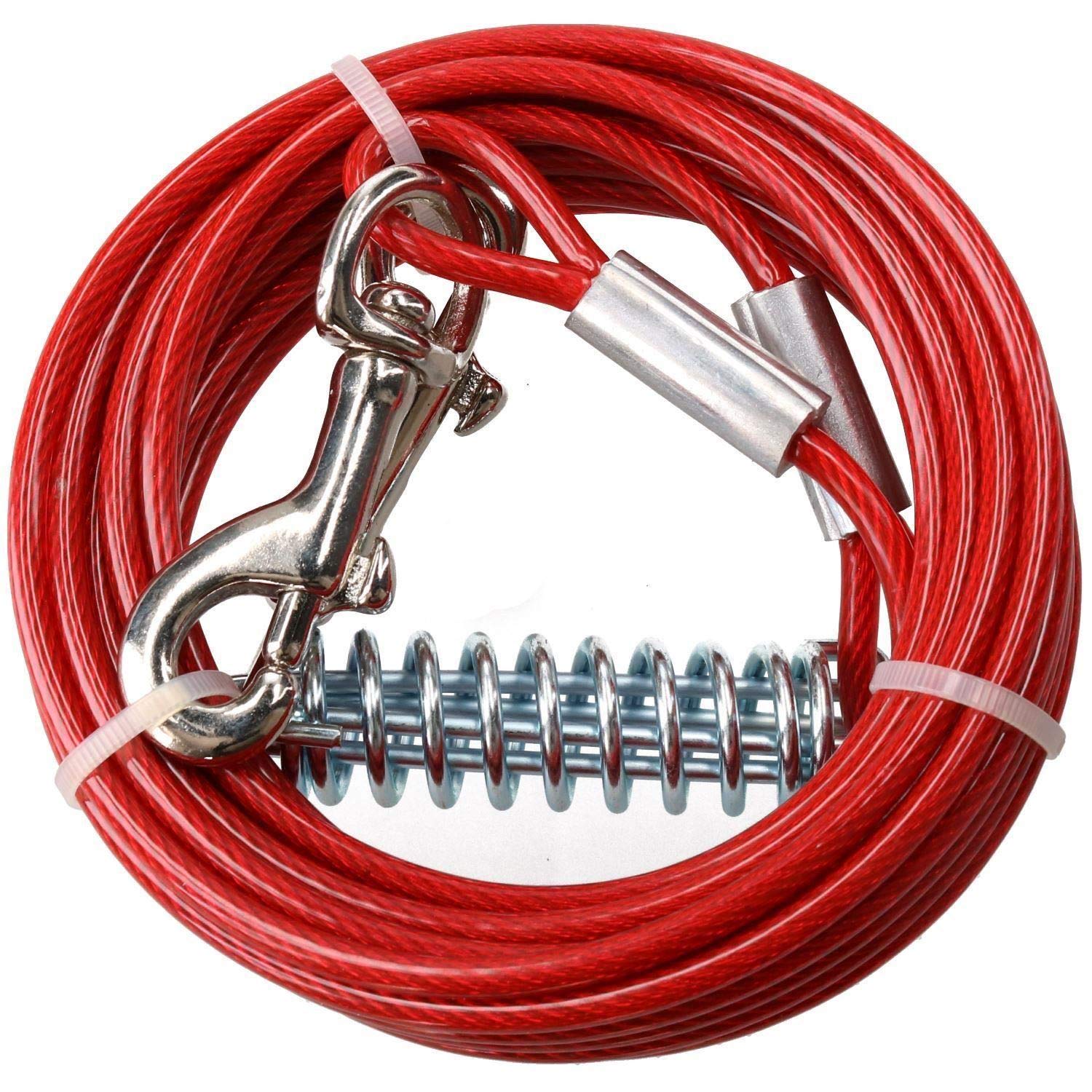 30FT/ 9M Weather Resistant Strong Secure Pet Dog Tie-Out Cable