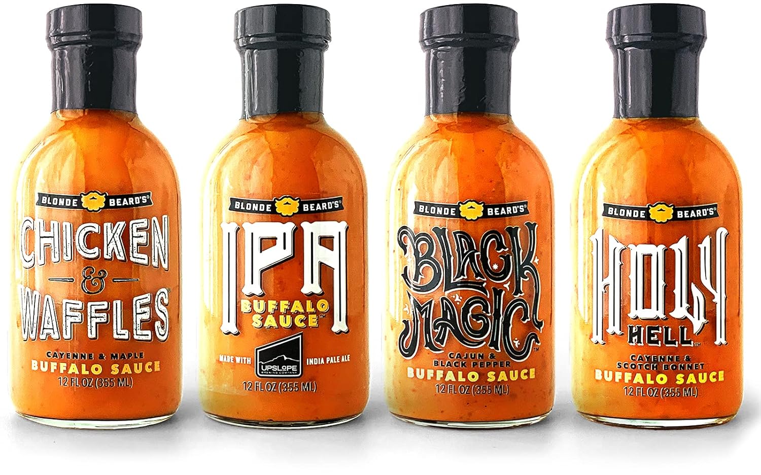 Blonde Beard's Buffalo Sauce Flight Variety 4 Pack