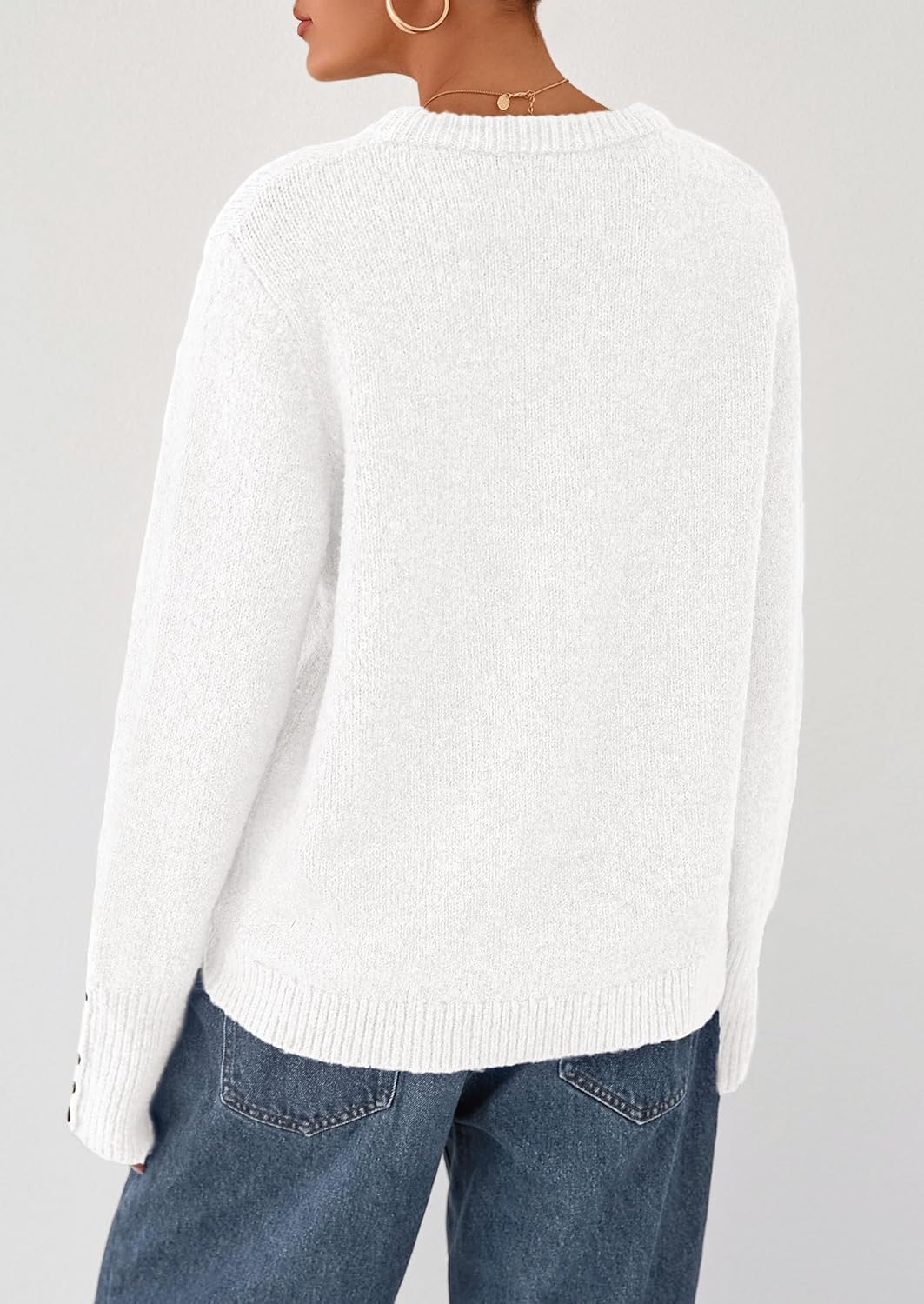 PRETTYGARDEN Fall Sweaters for Women 2026 Cozy Casual Crewneck Pullover Button Long Sleeve Knit Tops Winter Fashion Clothing - Image 6