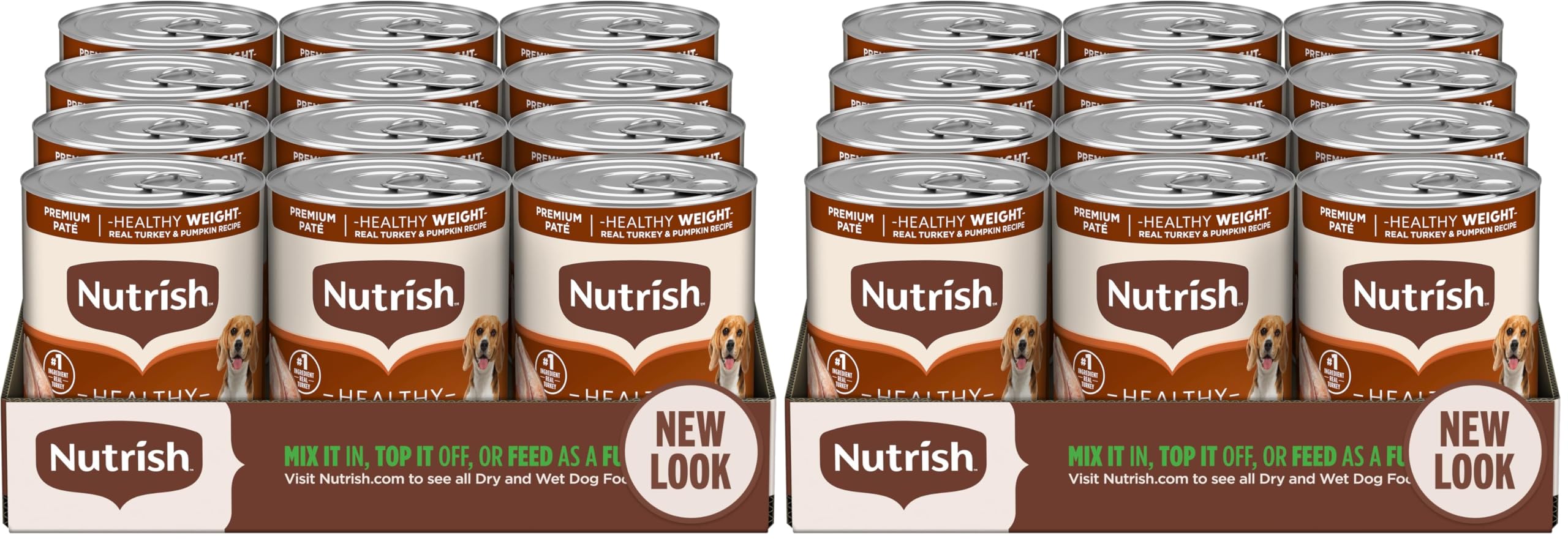 Nutrish Rachael Ray Weight Management Wet Dog Food Premium Paté Real Turkey &amp; Pumpkin Recipe,13 oz. Can,(Pack of 24)