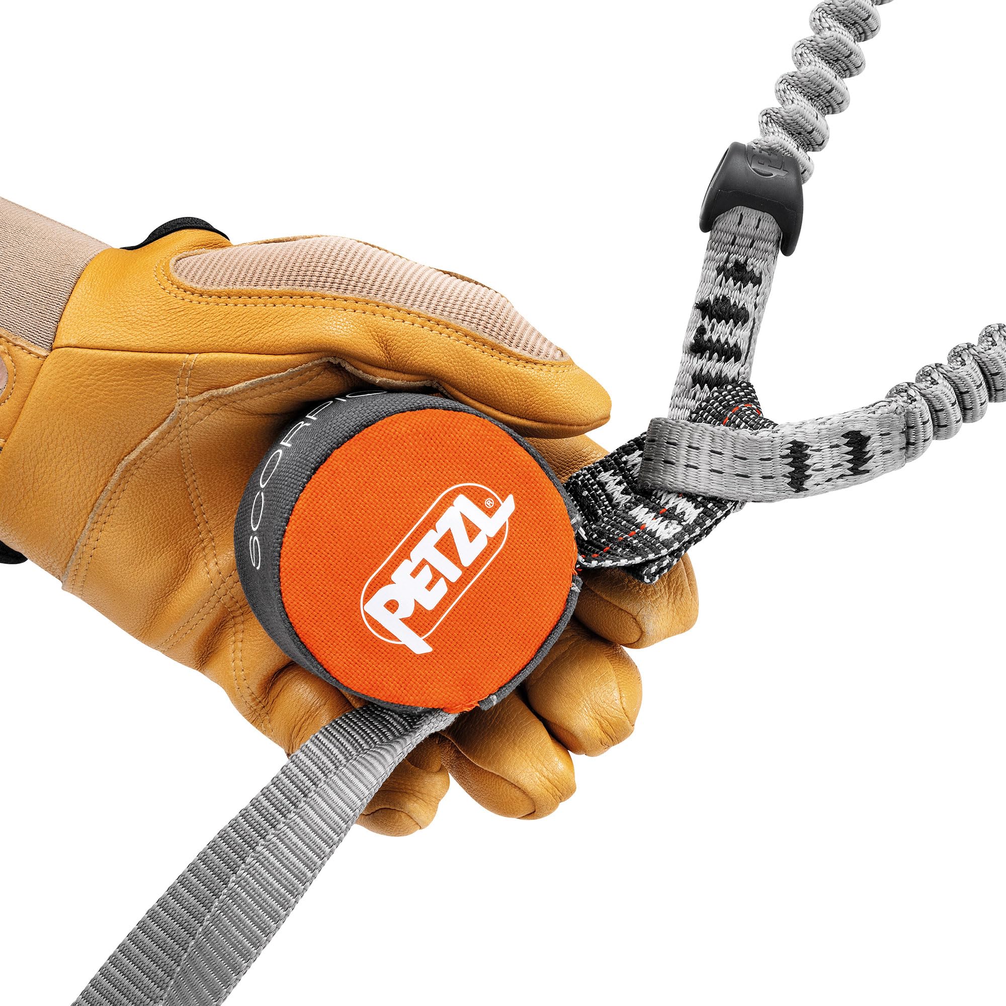 PETZL - Longe de Via Ferrata Scorpio Vertigo - de 40 à 120 kg, Orange, 365 g