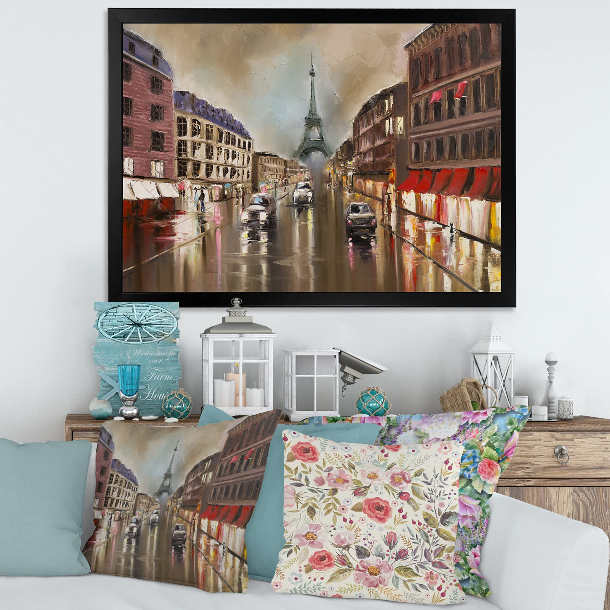 お部屋のインテリアにキレイな版画「雨の街角」 お部屋のインテリアにキレイな版画「雨の街角」 お部屋のインテリアに