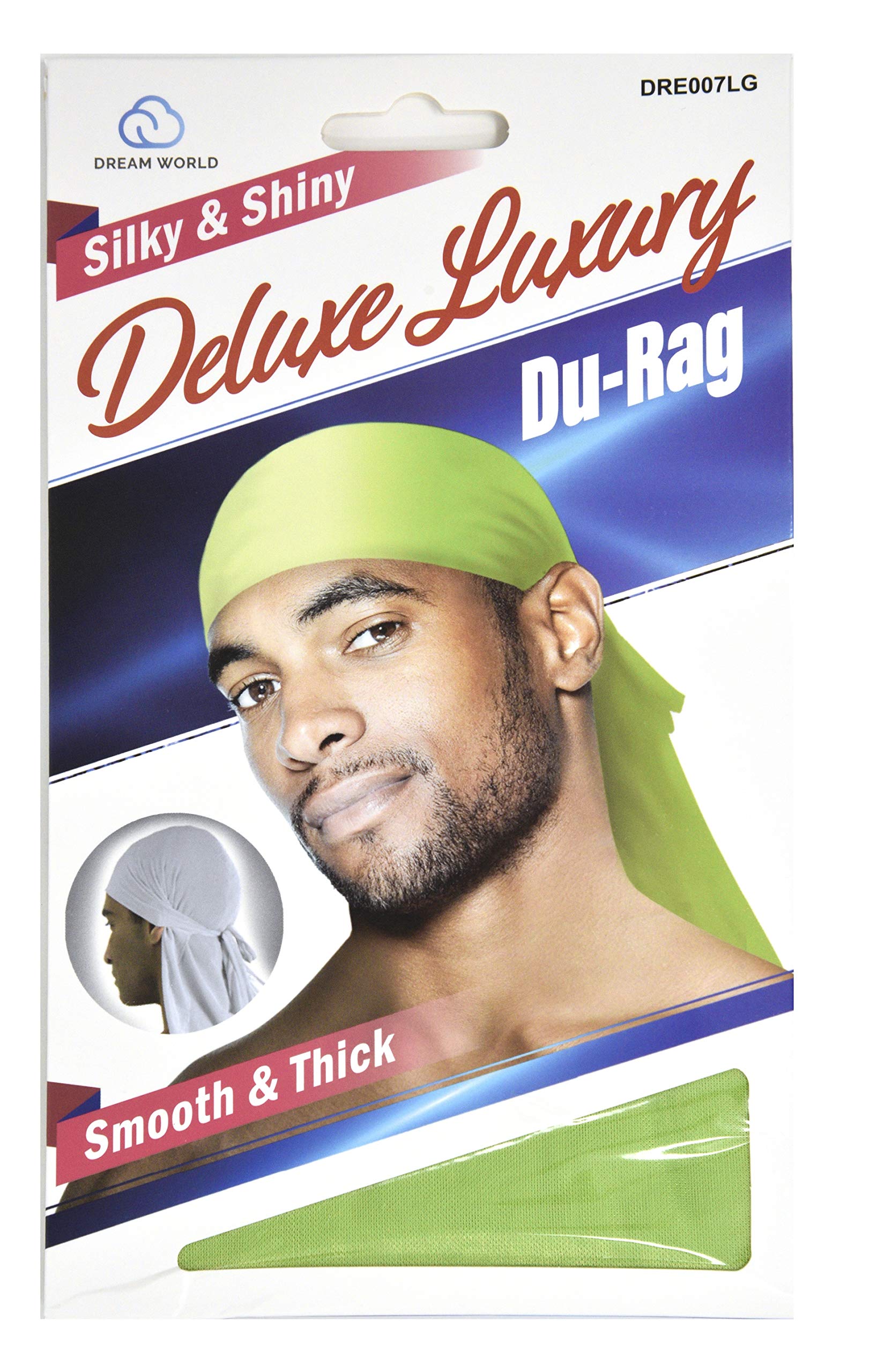 Dream WorldStretchable Polyester Du-Rag (Light Green)