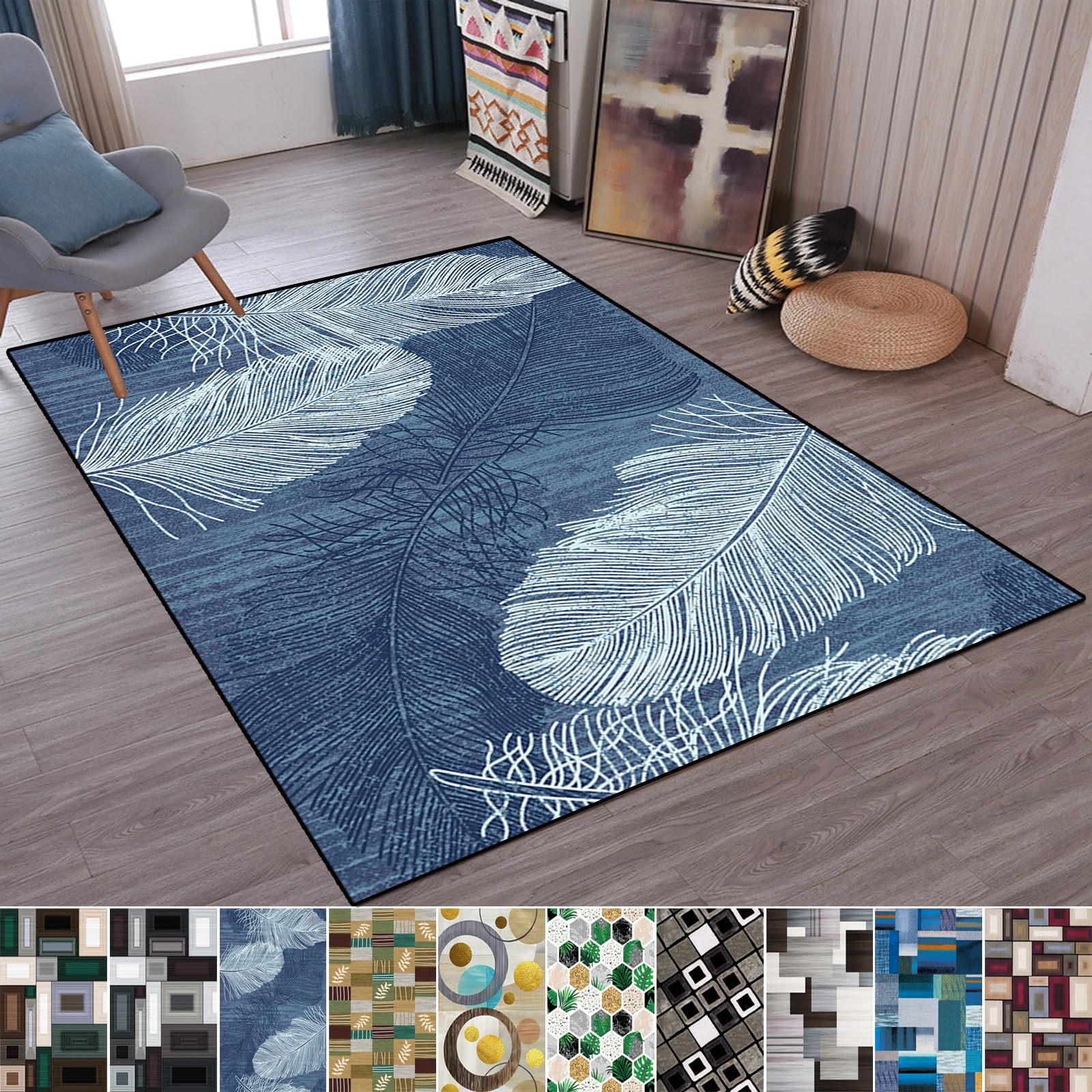 Felpudos y alfombras 40 x 150 cm vinilo resistente para pasillo y cocina