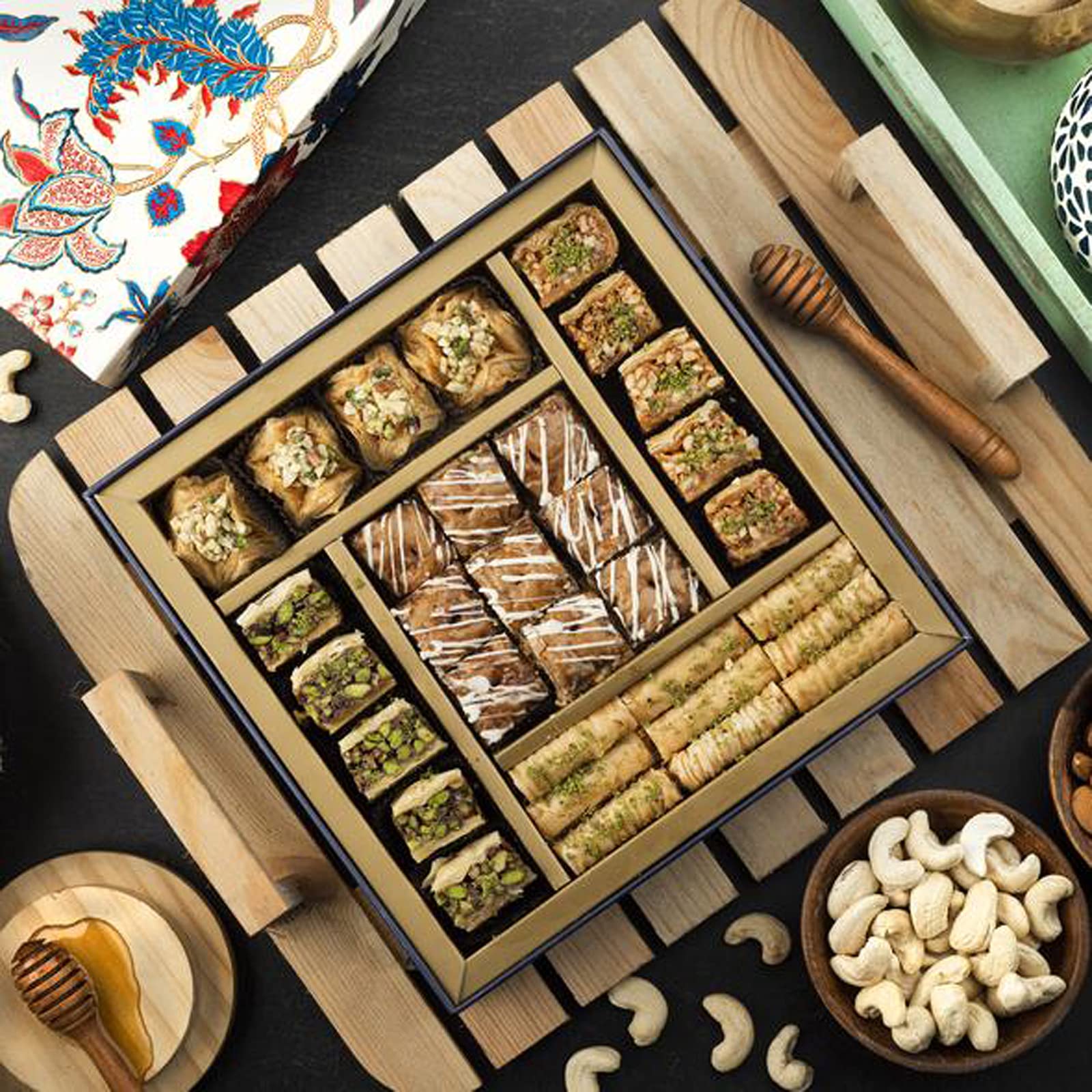 Buy The Baklava Box Gift Box with Assorted Baklavas Sweet Pyramid
