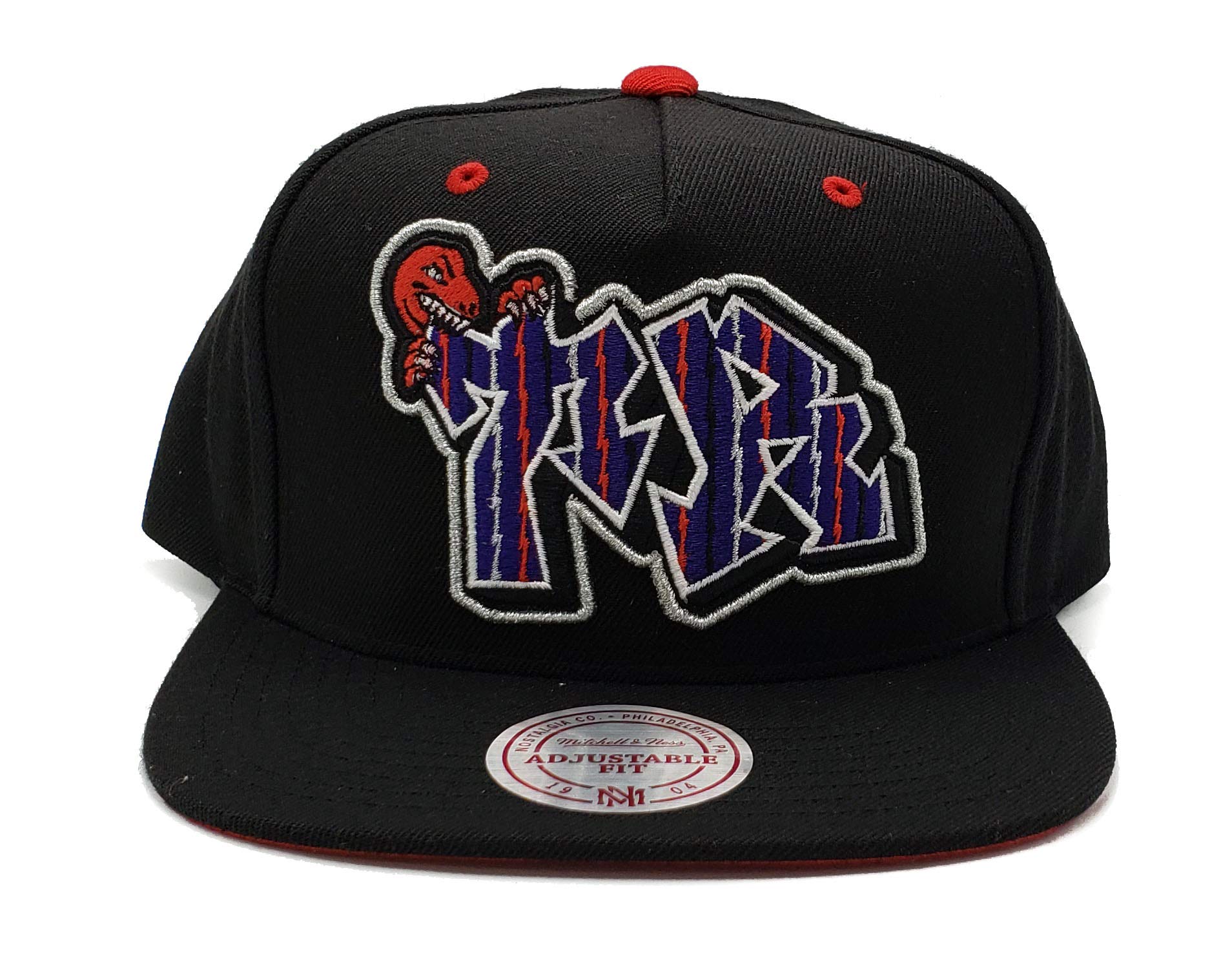 Mitchell & NessToronto Raptors Vintage Graffiti Script Adjustable Snapback Hat