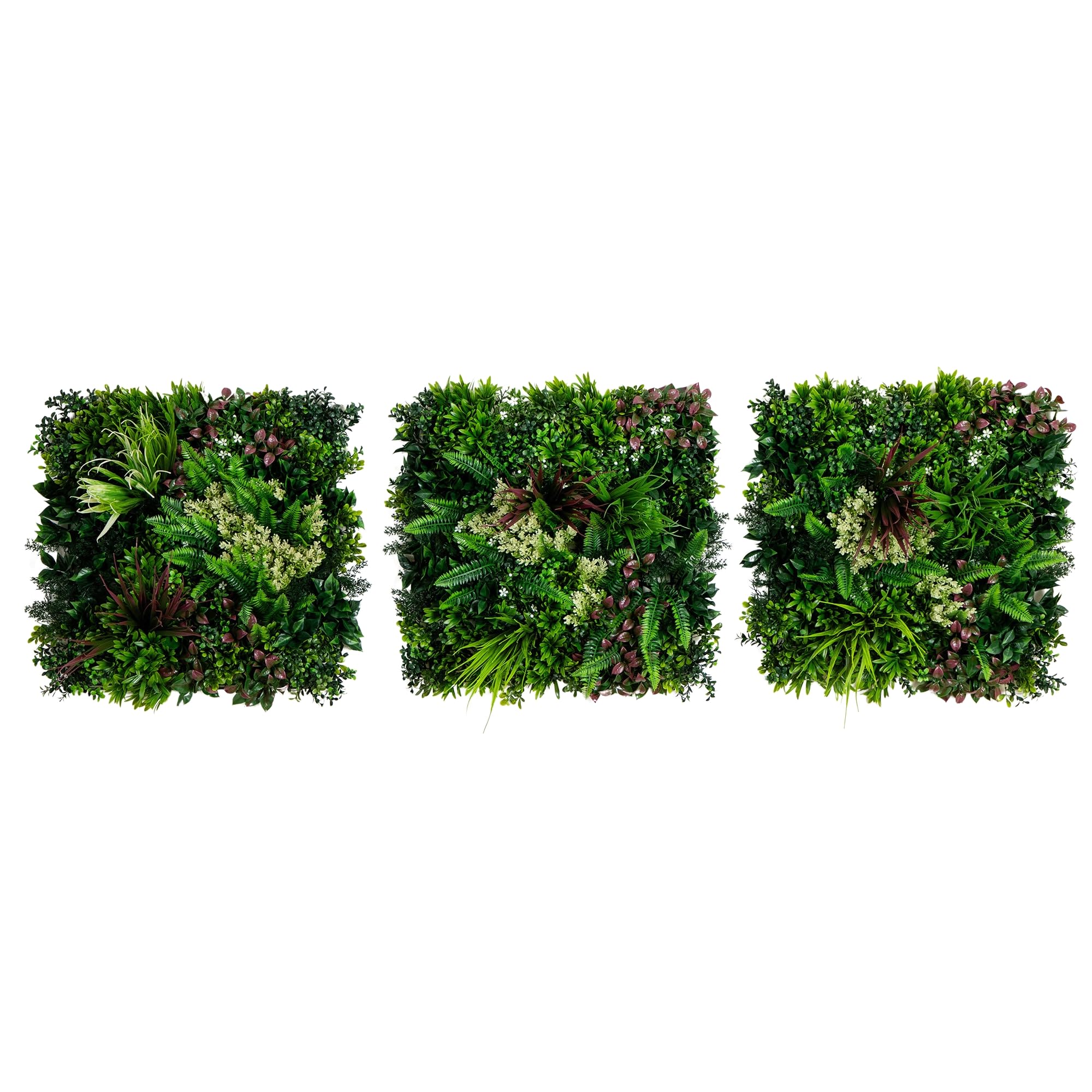Panneaux muraux artificiels île de Corfou de 50x50 cm pour décor végétal