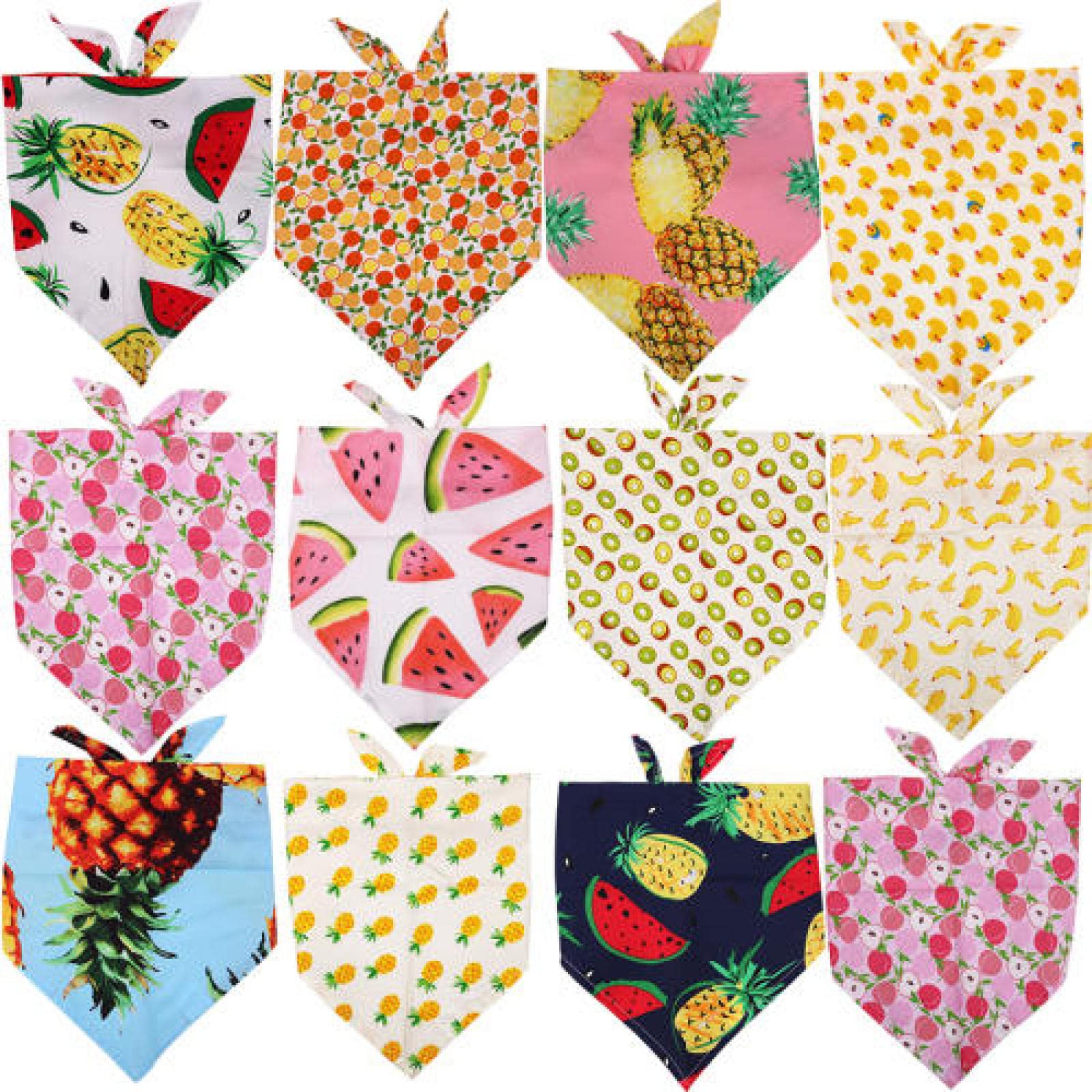 Lot de 50 bandanas pour chiens et chats réglables pour bébés chiens et chats - Nœuds papillon triangulaires - Accessoires de toilettage pour animaux domestiques - A S