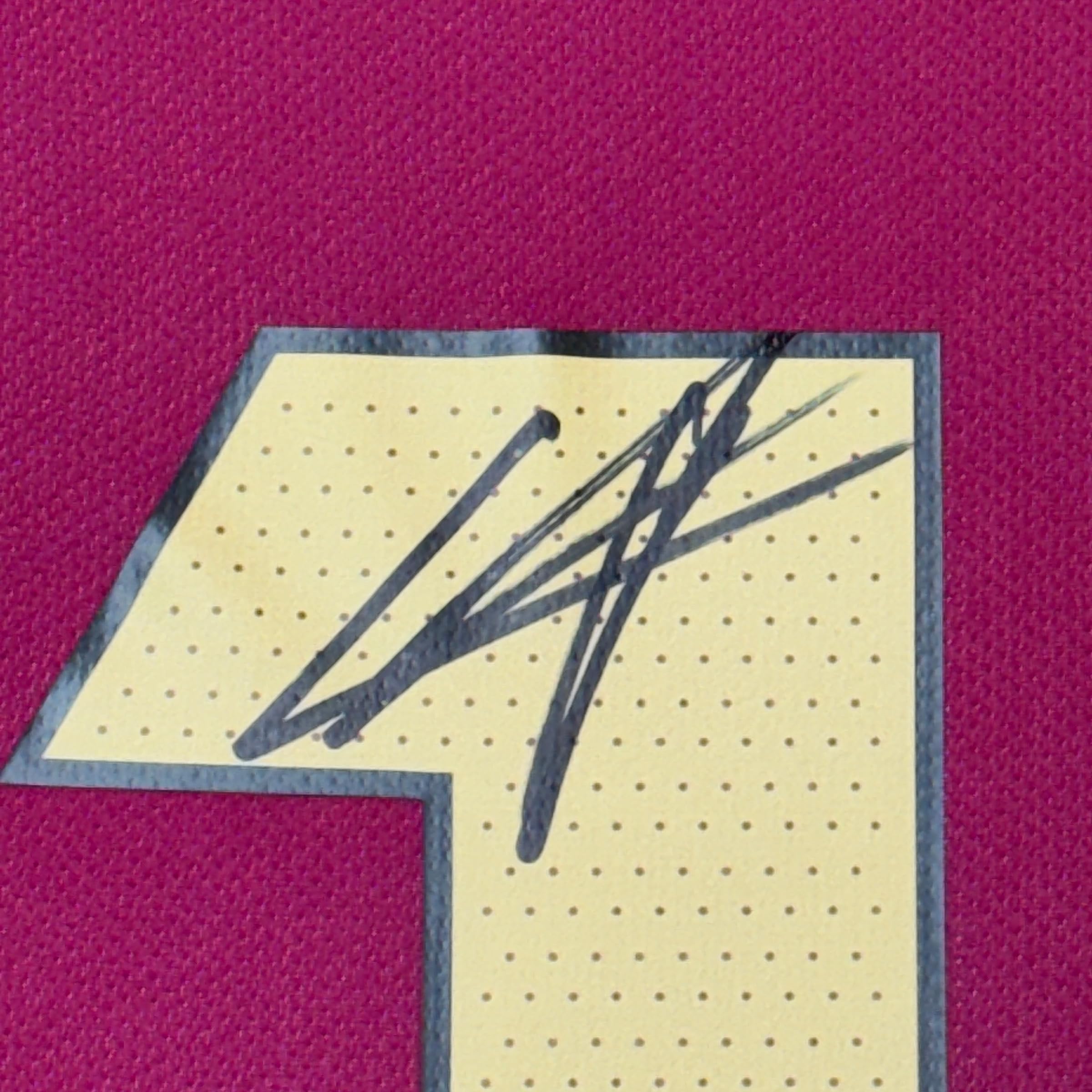Framed Autographed/Signed Lamine Yamal 35x39 FC Barcelona Blue