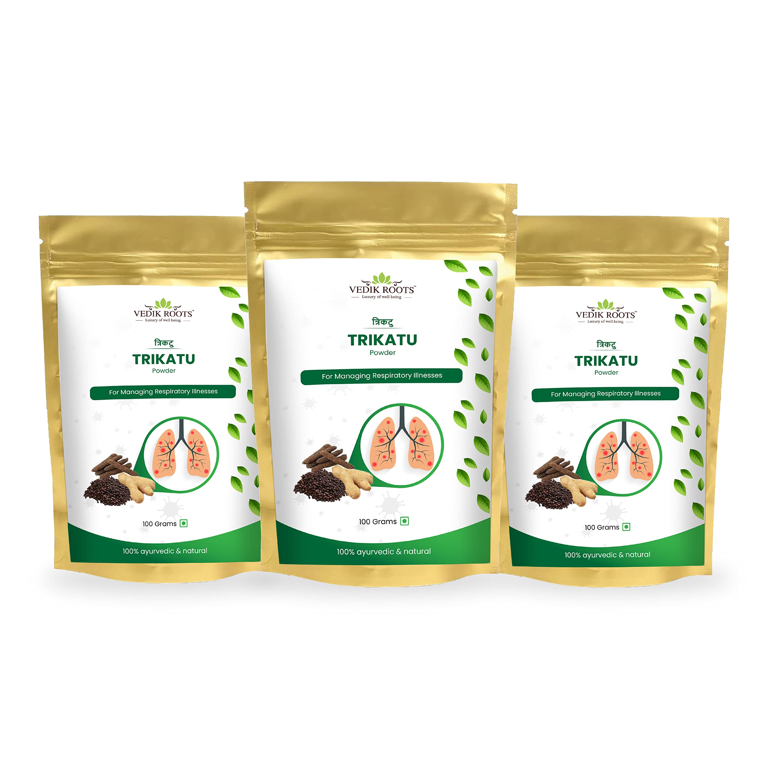 Trikatu Powder - An Organic Blend Of Three Magical Ingredients For Enhancing Immunity And Boosting Digestive Strength | 100% Pure And Natural(100 GM) (3)
