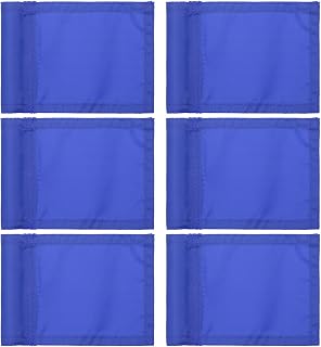 PATIKIL 7 x 5 Pulgada Banderita De Golf, 6 Pcs 420D Nylon Mini Banderas De Jardín Portátiles Con Tubo Insertado Para Exterior Interior Patio Jardín Trasero, Azul