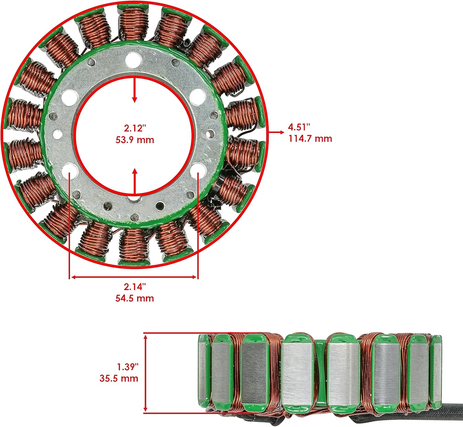 Caltric Stator and Regulator Rectifier Compatible With Honda Vt1100C2 Shadow Sabre 1100 2000-2007