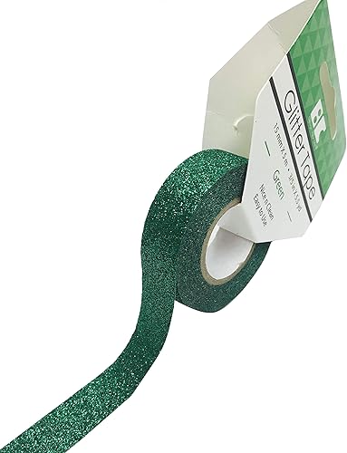 Best Creation Cinta con purpurina, mediana, verde