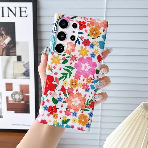 Miniatura 5 de Jmltech S23 Ultra - Funda para Samsung Galaxy S23 Ultra para mujeres y niñas, diseño de mármol con purpurina, floral, silicona suave, delgada,