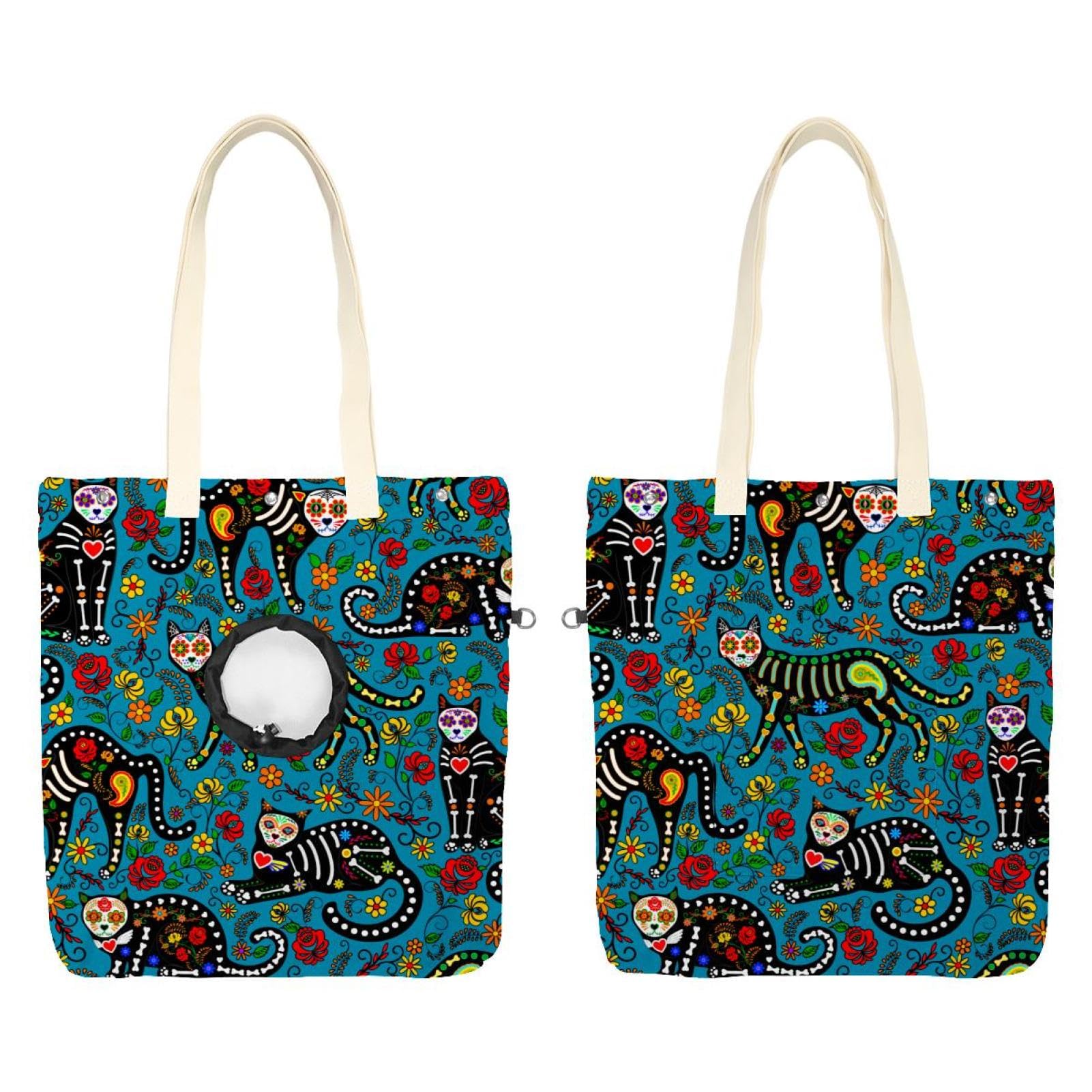 Bolsa de hombro de lona para mascotas que reduce el estrés de los gatos en viajes