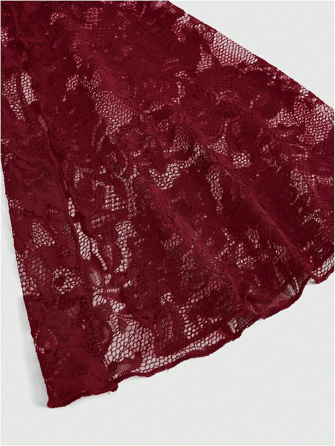 OYOANGLE Women's Floral Lace Shrug Bolero Open Front Goth Crop Tops image 4