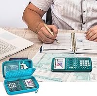 Vista 50 de Funda compatible con Texas Instruments TI-Nspire CX II/TI Nspire CX/TI-NSPIRE CX-II T CAS/para calculadora gráfica a color TI-84 Plus/TI-83 Plus CE