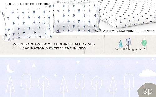 Miniatura 8 de Saturday Park Bluey and Bingo Rainbow Clouds - Juego de funda de edredón y funda de almohada, 2 piezas, 100% algodón orgánico, certificado GOTS y