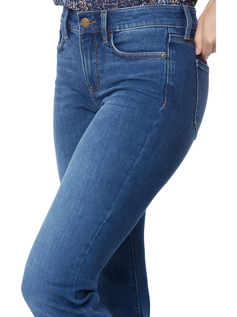 Blue NYDJ Marilyn Straight Jeans in Presidio