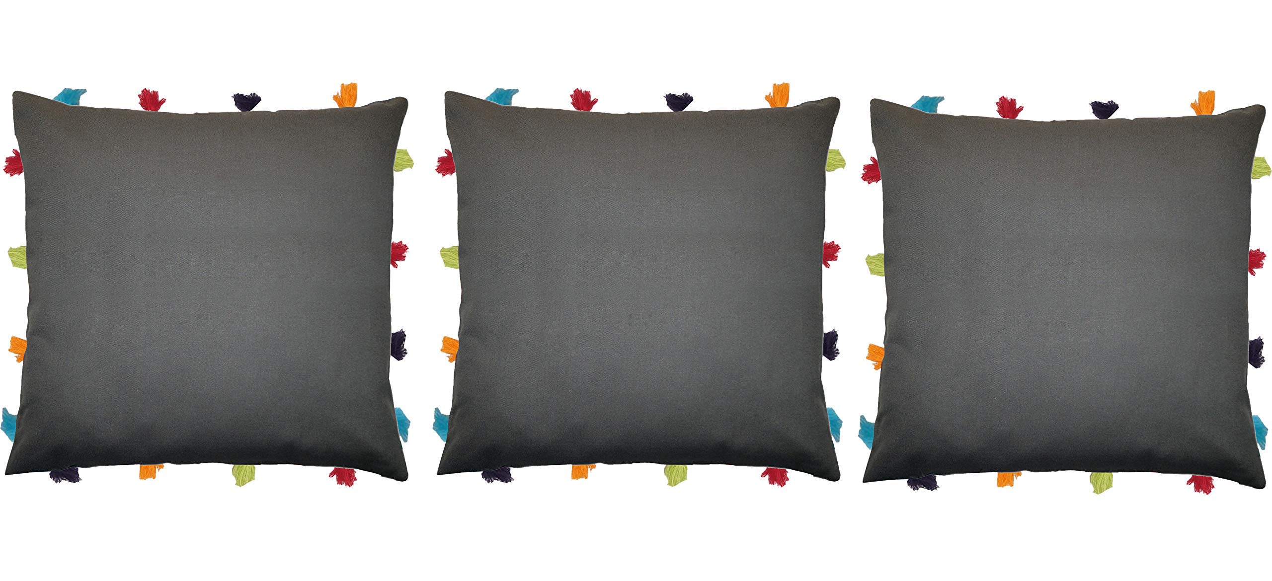 Lushomes Plain Cotton Cushion Cover/Pillow Cover (14 x 14 (Set of 3), Grey) (B07JPJVW6Z) Amazon Price History, Amazon Price Tracker