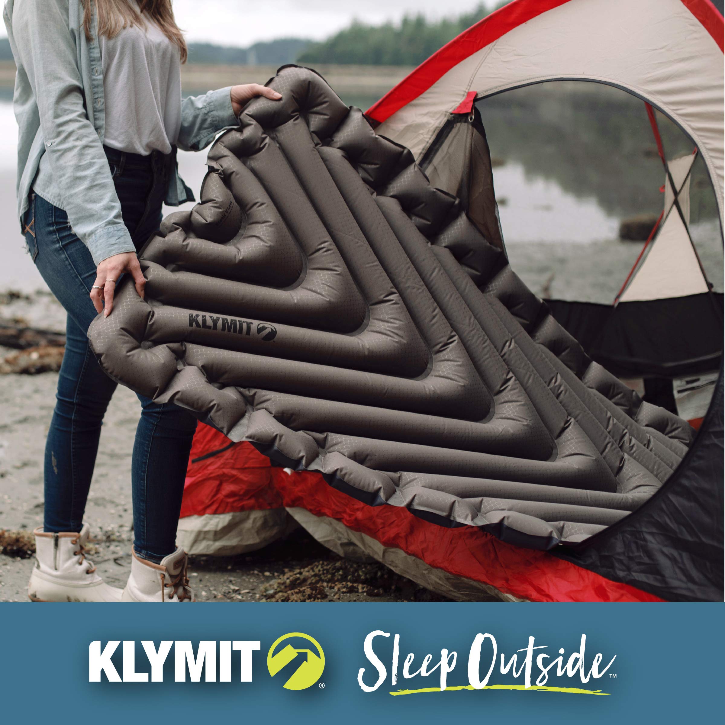 Klymit Static V Luxe Sleeping Pad, Lightweight Lofted