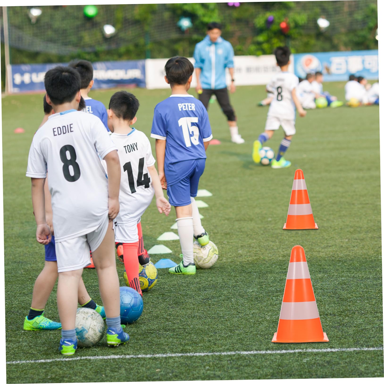 ibasenice 4stücke Fußball Trainingsmarker Pylonen Markierungshütchen Für Sport Und Fitnessübungen Für Jugendliche