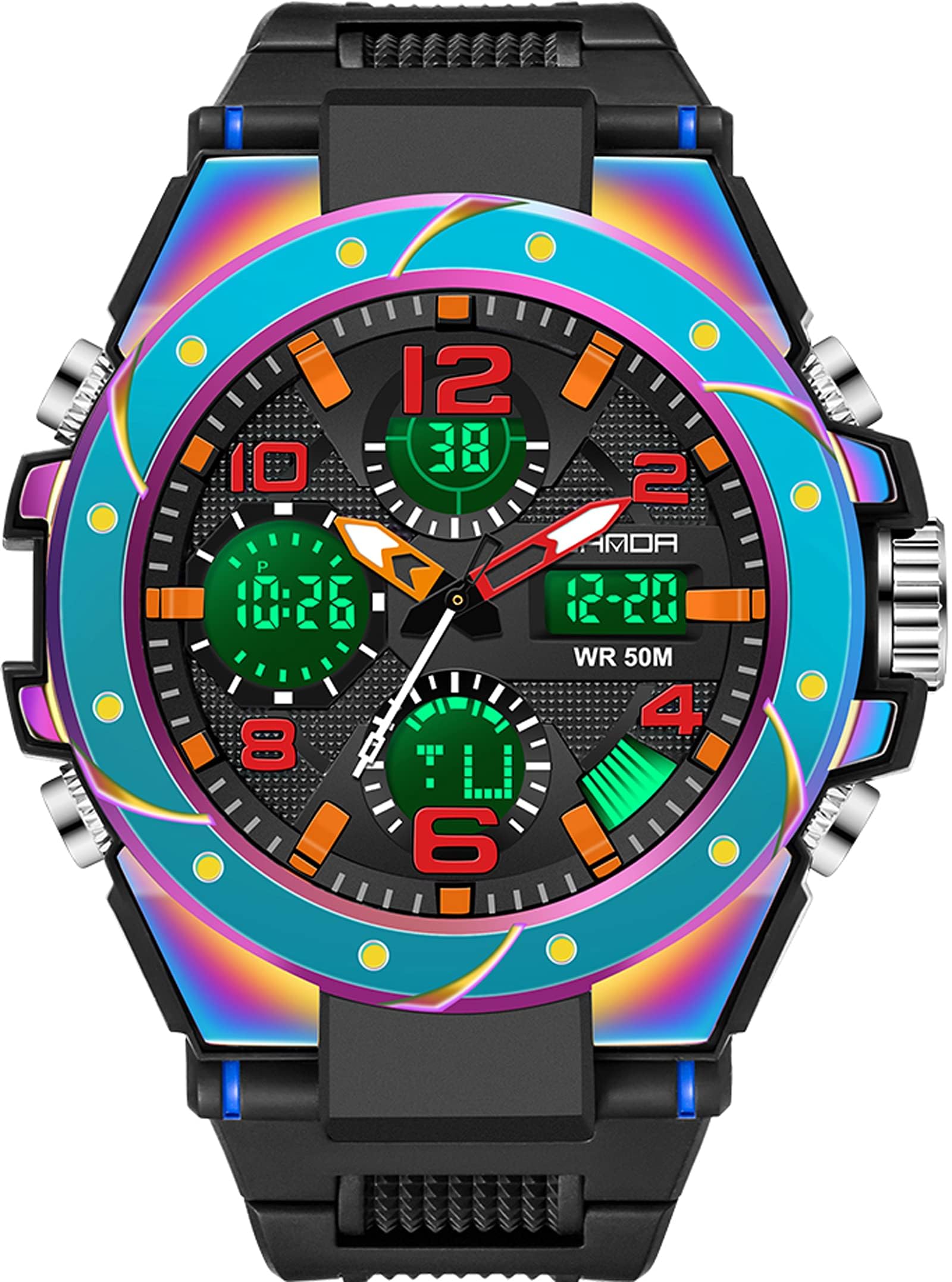 findtime Reloj para Hombre Military Watches for Men Waterproof 5ATM Sport Work Digital Analog Wrist Watch Tactical Color Black Green Gold Silver Blue Purple Cool Designer (B09CT58BDT) Amazon Price History, Amazon Price Tracker