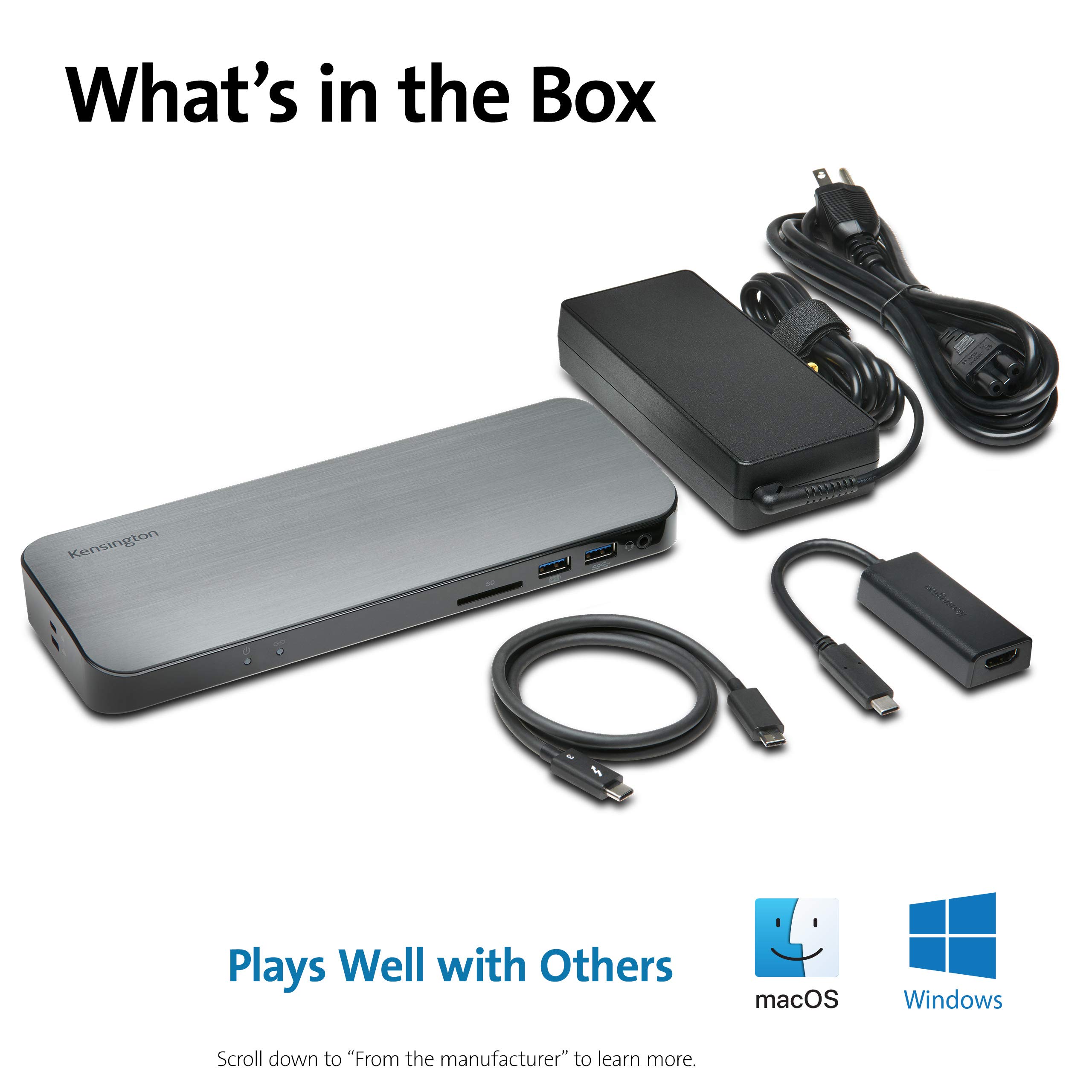 Amazon.co.jp: Kensington Thunderbolt 3 ドッキングステーション SD