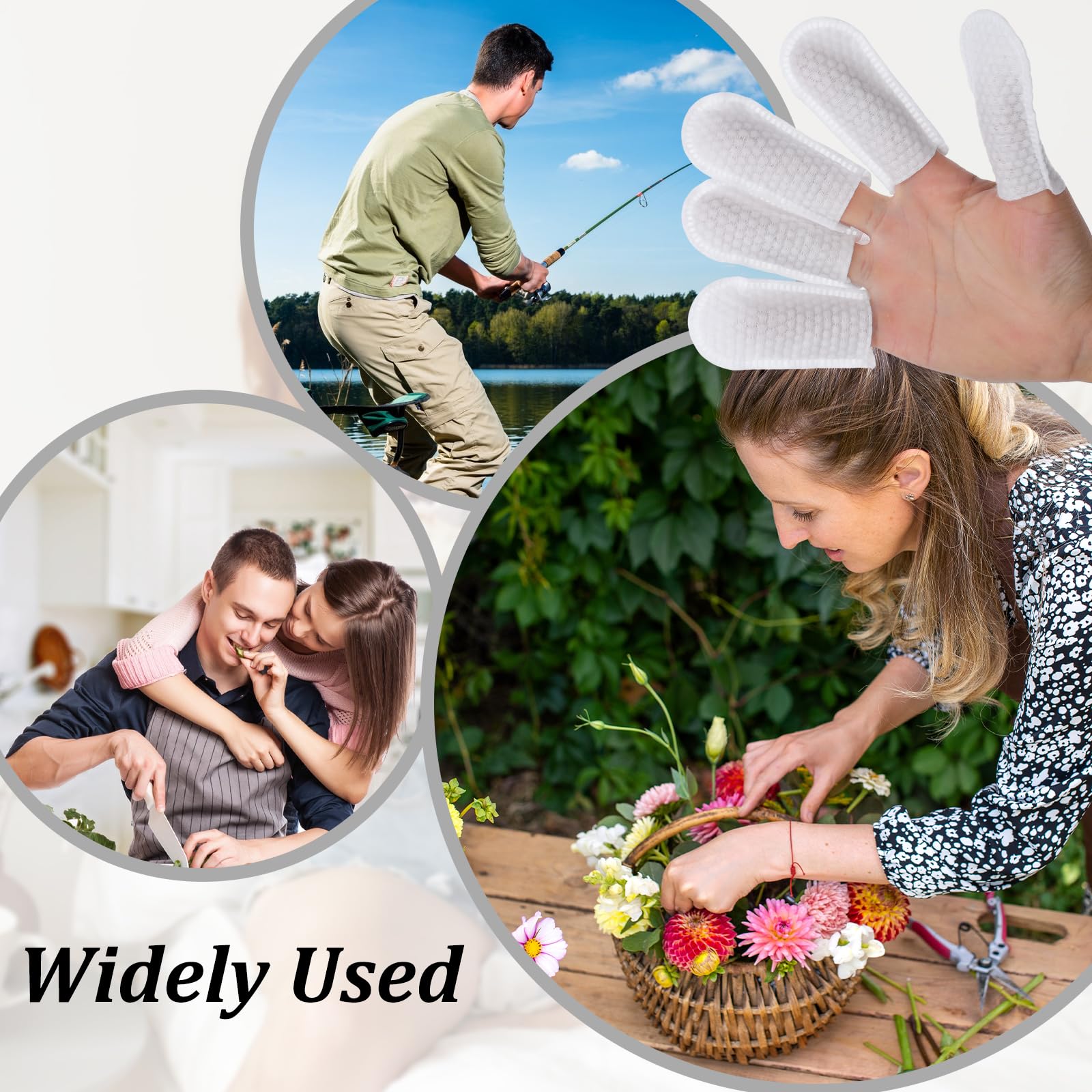 100 Pcs Cotton Finger Cots Dog Ear Wipes for Pet Ear Cleaning Cloth Finger Cots Fingers Covers Fingers Gloves Disposable for Nails Cleaning Dog Cat Teeth Cleanings Grooming Nail Trimming Precise Tasks - image 6