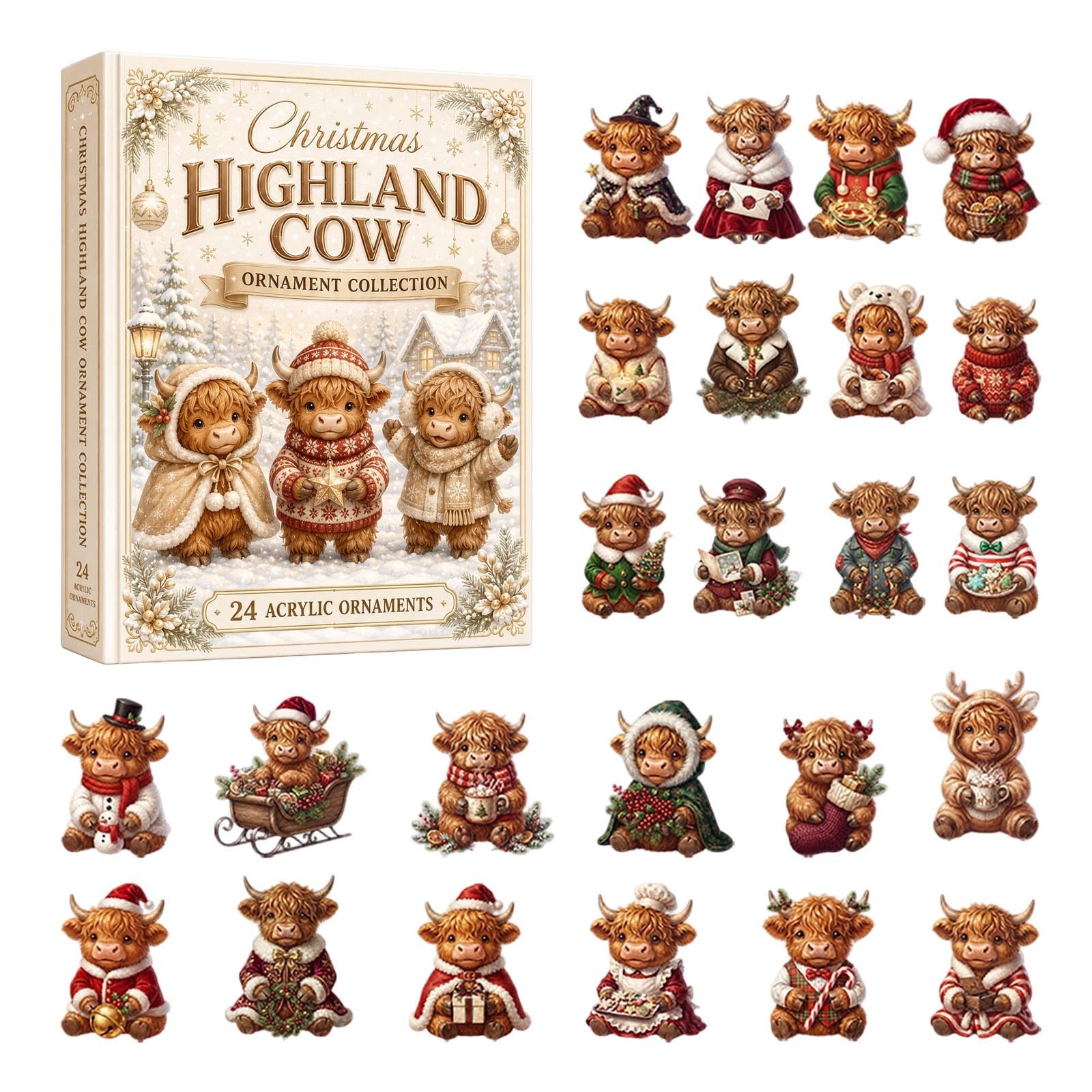 Highland Cow Advent Calendar, 2026 24 Days Of Highland Cow Advent Calendar â image 1