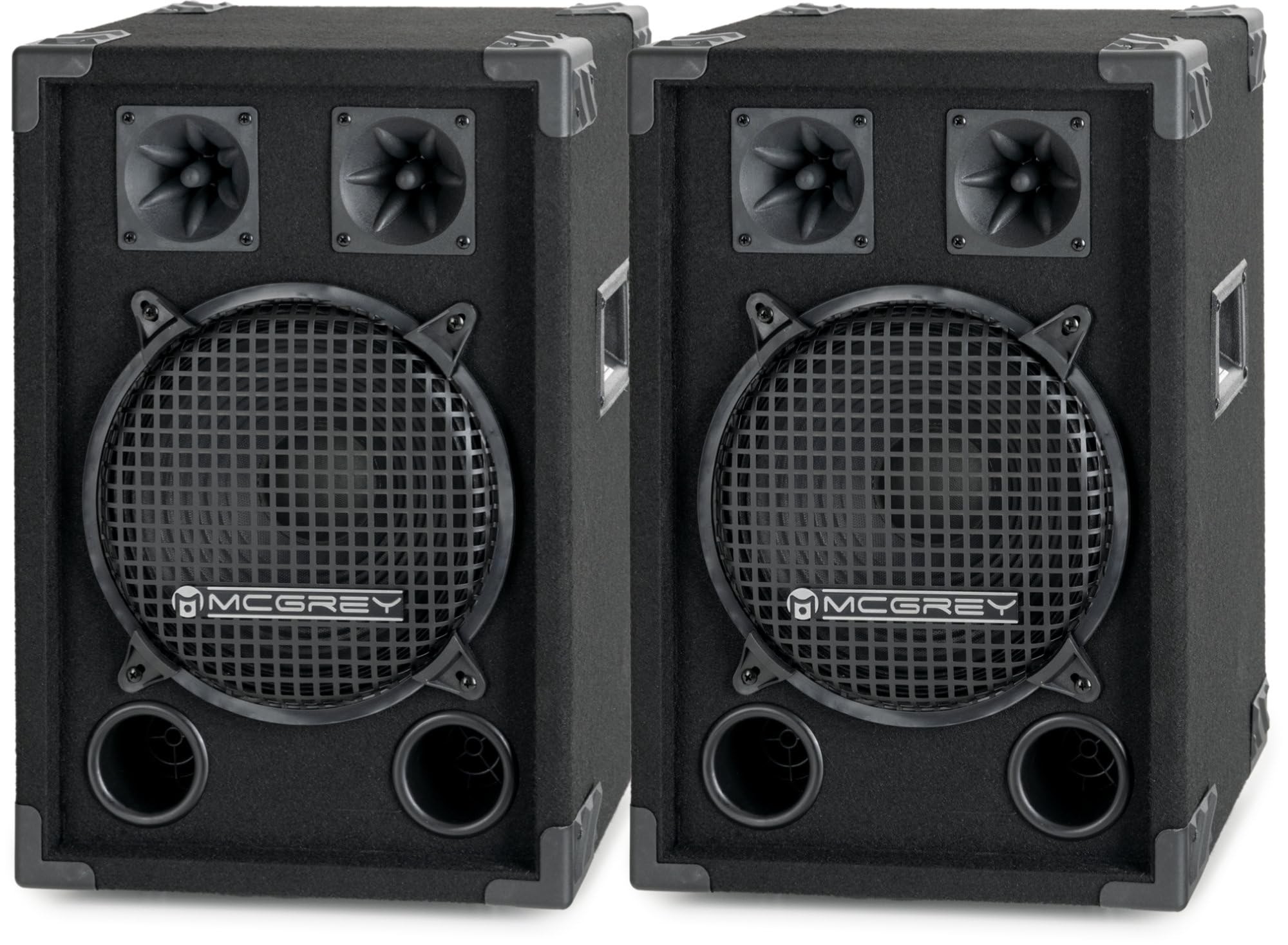 Overall view of the McGrey DJ-1022 passive PA DJ speaker.