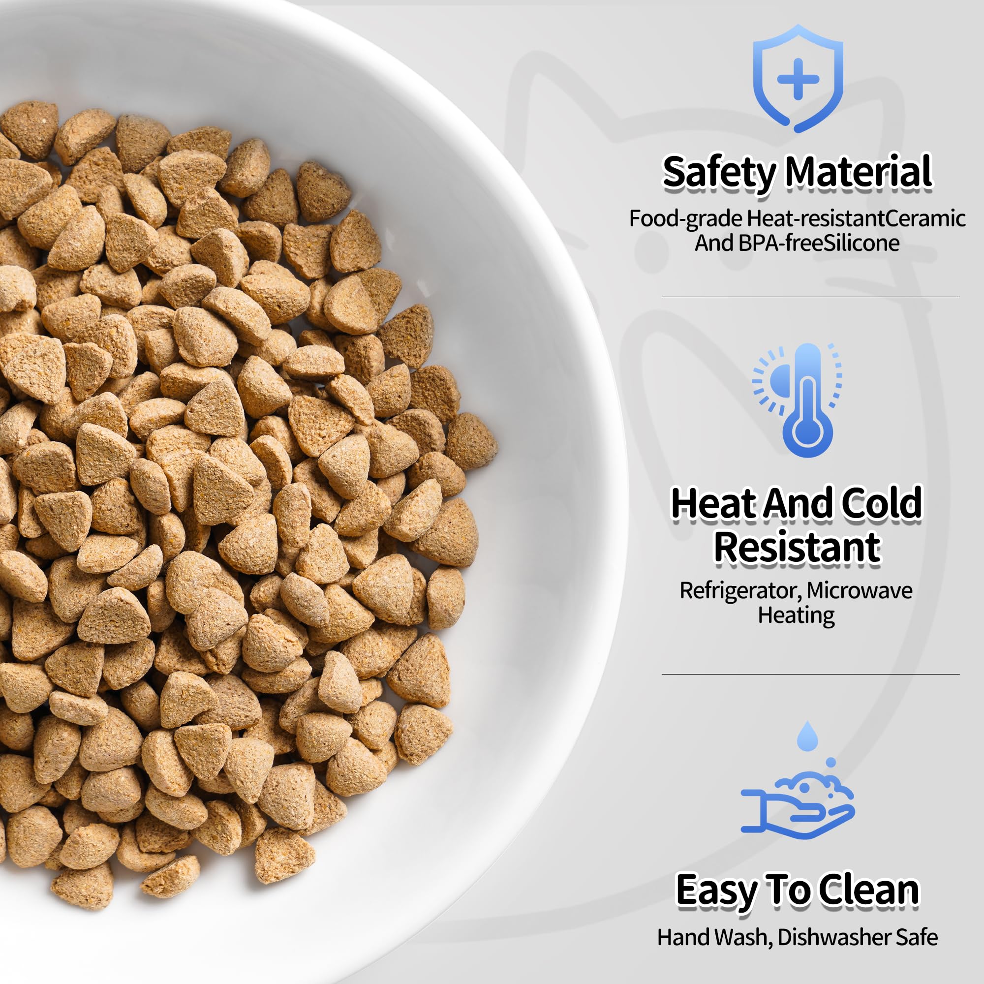 Ciotole per cibo per gatti, ciotole in ceramica per gatti con base in silicone antiscivolo, confezione da 6 piatti silenziosi e piatti per nutrire gatti, gattini e cani di piccola taglia
