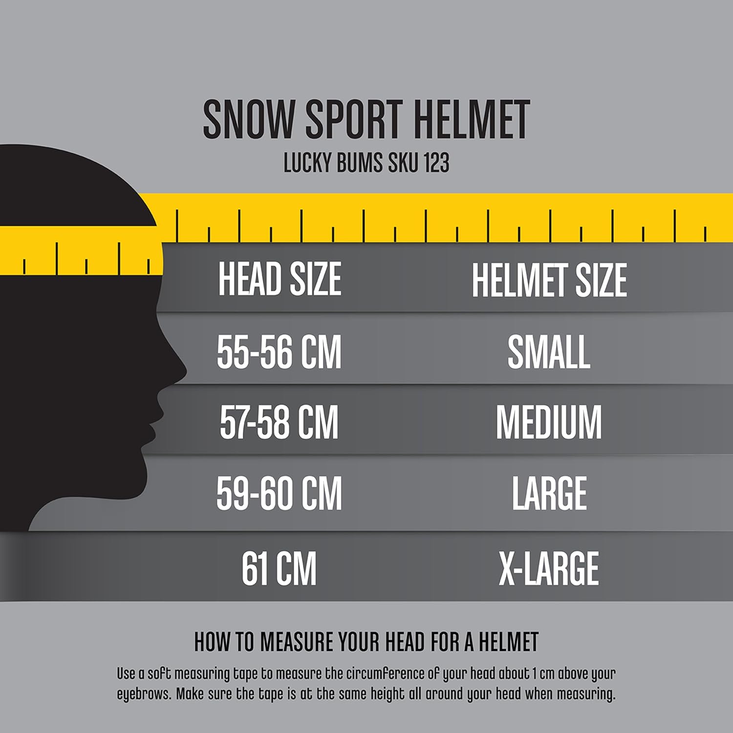 Lucky Bums Snow Sport Helmet, Matte Black, Large : Sports & Outdoors