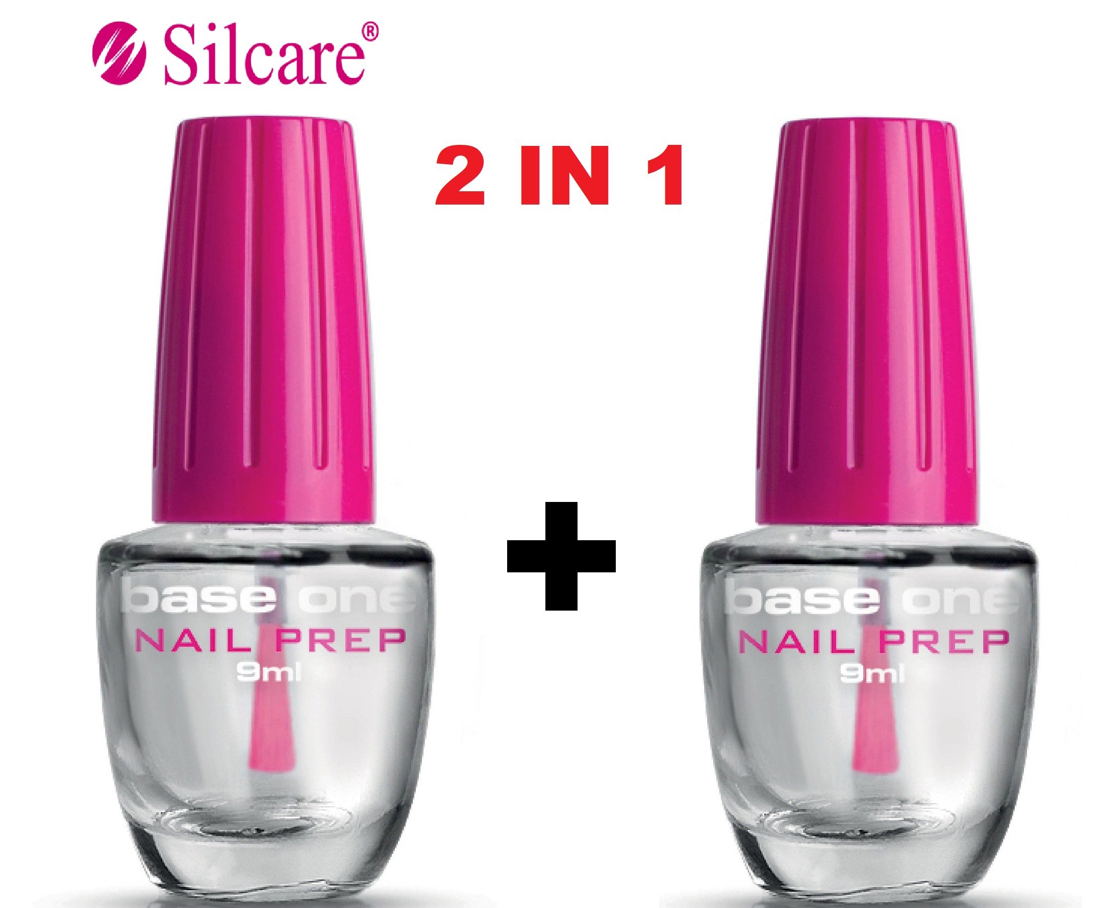 Silcare Base One Nail Prep 9ml Non Acid for UV Gels and Acrylic Nail Preparation (Pack of 2) by eKart