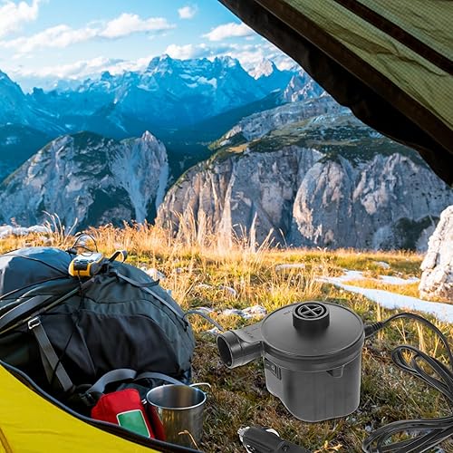 Miniatura 5 de Bomba de colchón de aire eléctrica portátil Enchufe de EE. UU. Inflador ligero deflator para inflables Cama de aire piscina camping
