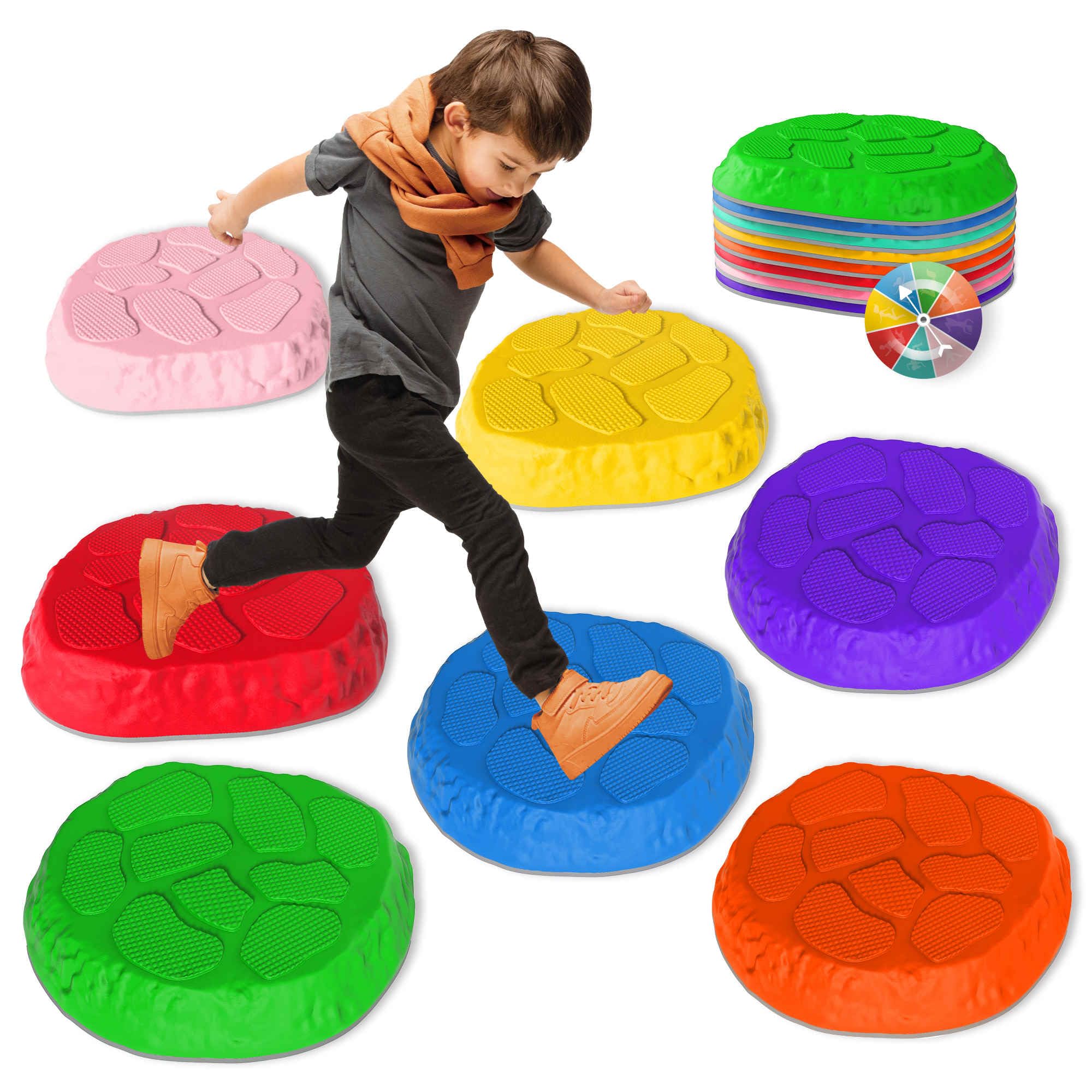 Stepping Stones for kids,8/12 PCS Durable Non-Slip Balance Stones