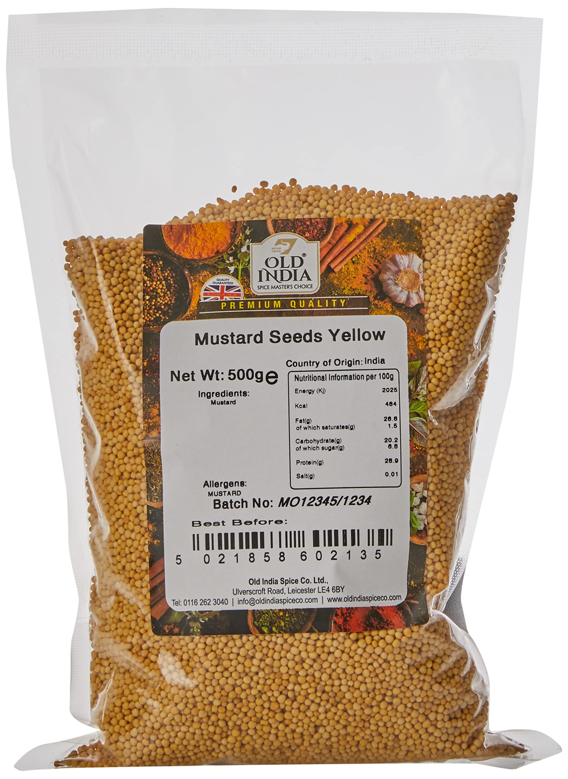 Old India Mustard Seeds Yellow 500g