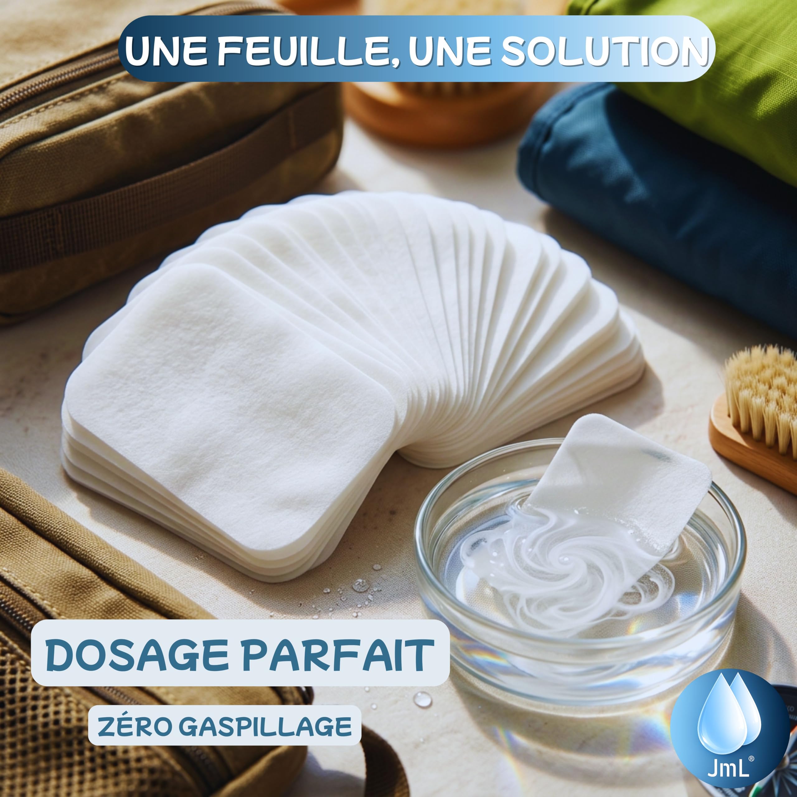 200 Feuilles Savon Hydrosoluble pour Mains JaMoonLBV JmL® Marque Française