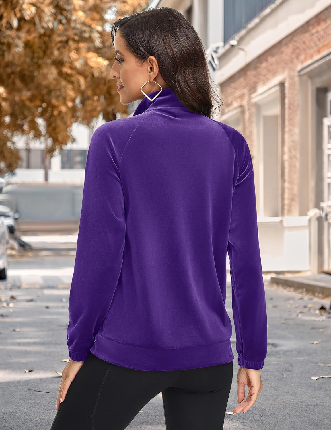 YUCOLEN Fleece Jacket for Women Full Zip Velour Jackets Polar Soft Warm Winter Coat with Two Zipper Pockets