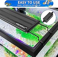 Vista 4 de AQUANEAT Luz LED para acuario de espectro completo para tanque de peces de 8 a 10 pulgadas, luz de agua dulce