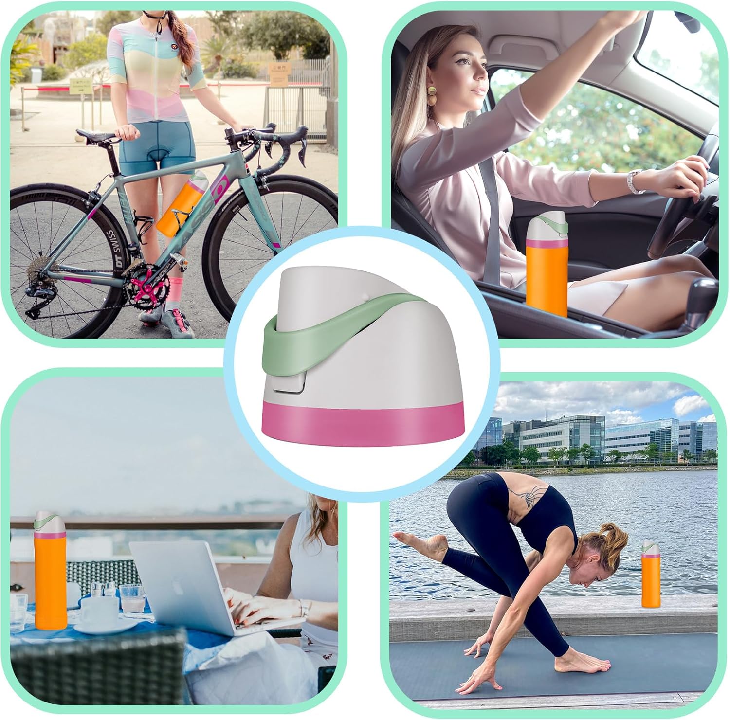 Replacement Lid for Owala Freesip,Compatible with Owala Freesip Water Bottle 16oz 24oz 32oz 40oz,Premium Replacement Accessories for Owala Cap,LeakProof,BPA-Free(Bubblegum Pink)