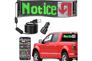 TuneMax Customizable Programmable Digital LED Car Sign