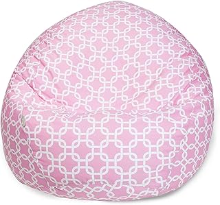 Majestic Home Goods Links Large Classic Bean Bag Chair, Pink