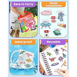 Benresive Reusable Sticker Books for Kids 2-4, Sticker Books for Toddlers 1-3 2-4, Toddler Travel Toys Activities Crafts Gifts