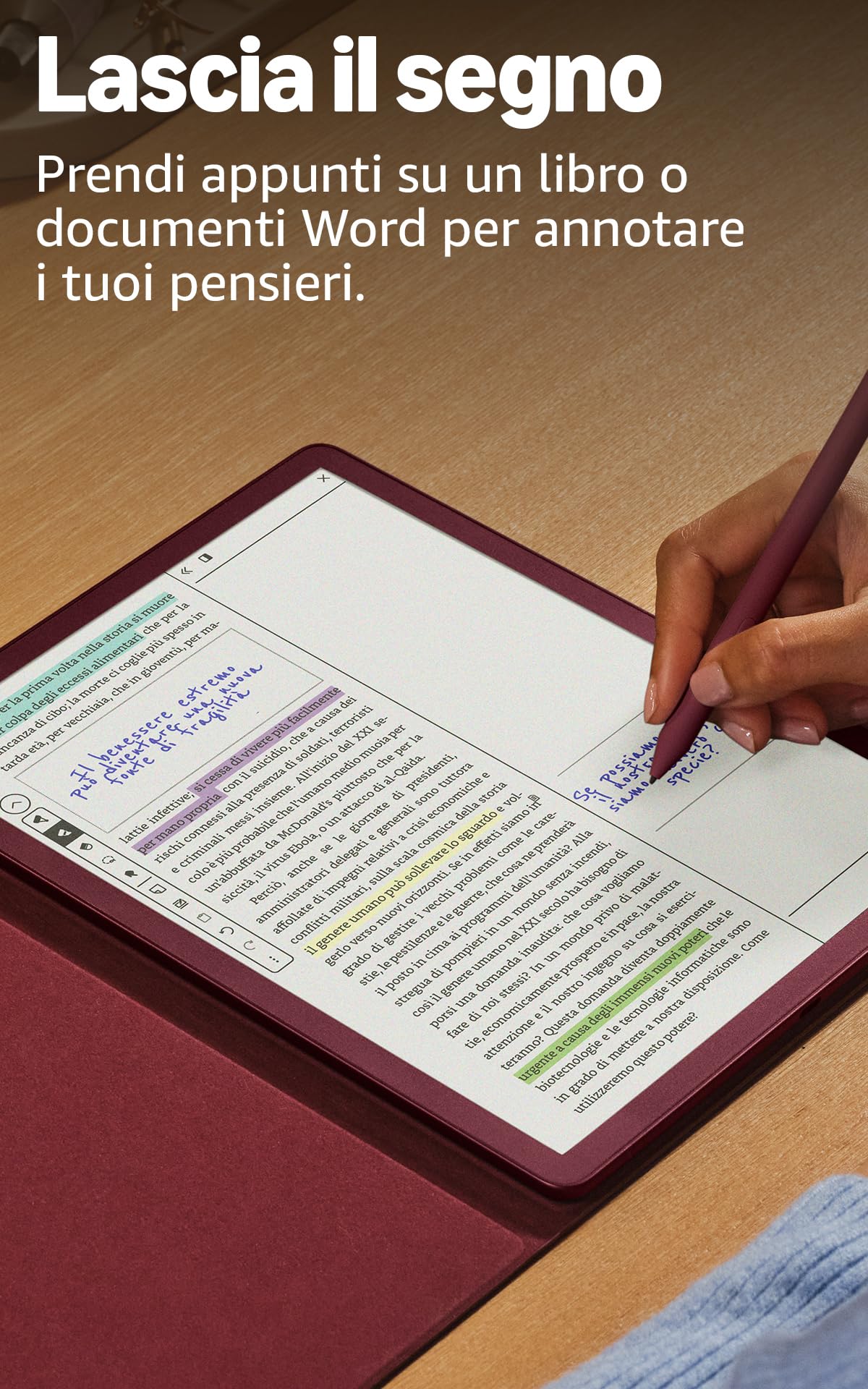 Amazon Kindle Scribe Colorsoft 32 GB (Grafite) + Penna Premium + Custodia | Materiali di origine vegetale (Verde Matcha) + USB-C Caricabatterie